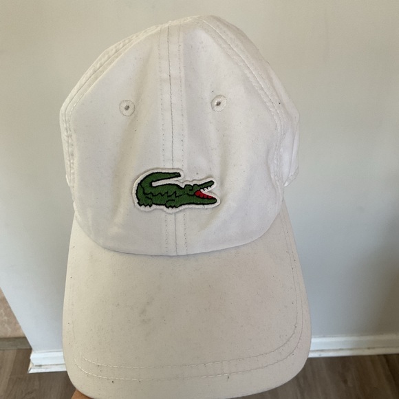 Lacoste Other - Lacoste sport white cap with iconic green crocodile. One size fits all.